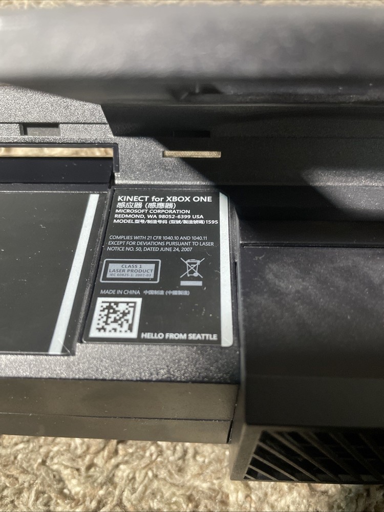 Microsoft Xbox Kinect Sensor Bar Camera w/ Adapter Black Model 1595 Tested OEM