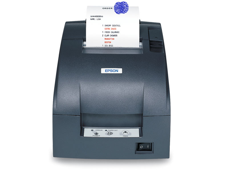 Epson TM-U220B Desktop Dot Matrix Receipt Printer | Two color |Ethernet | 2.99"