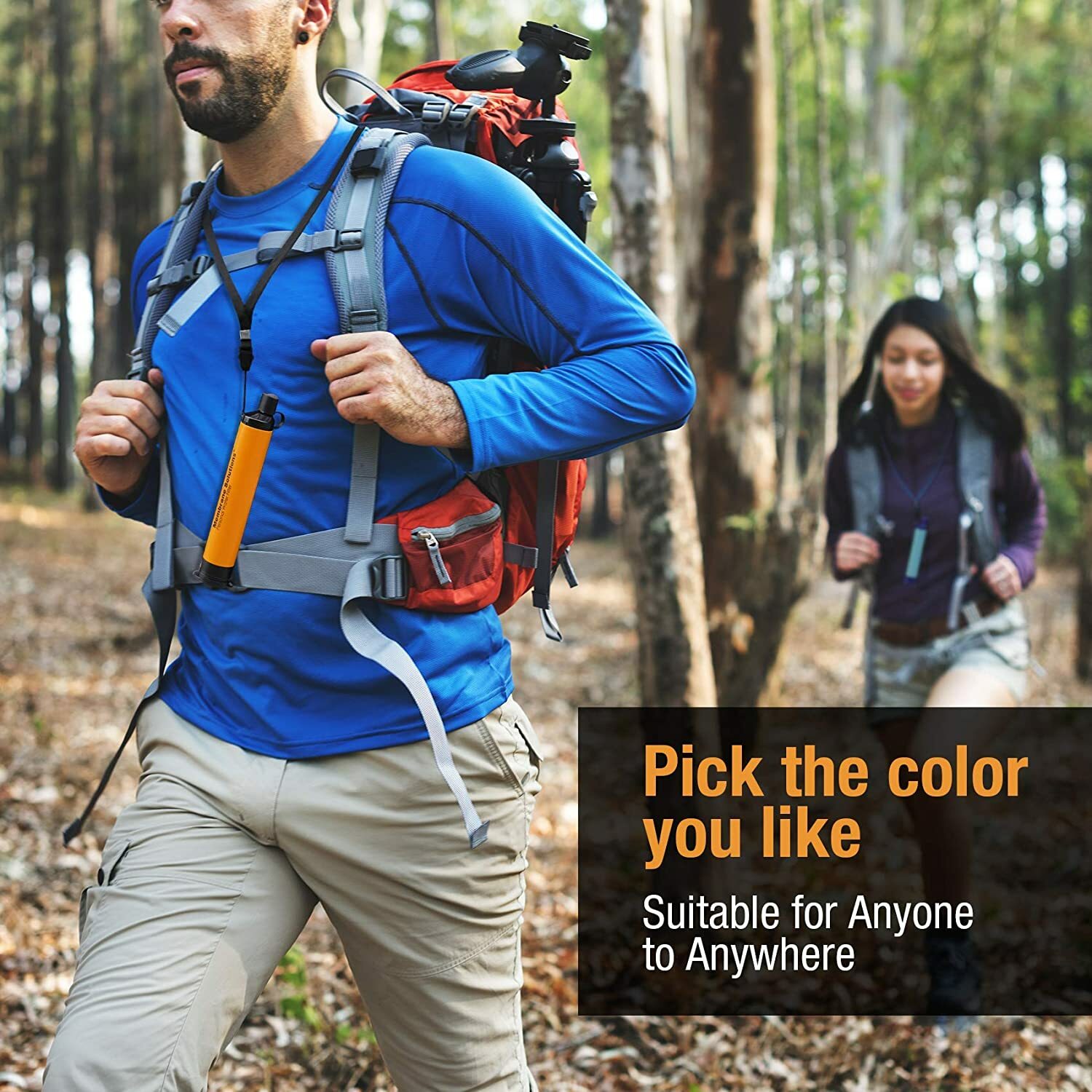 1-10Pack Personal Water Filter Straw Outdoor Portable Emergency Camping Hiking