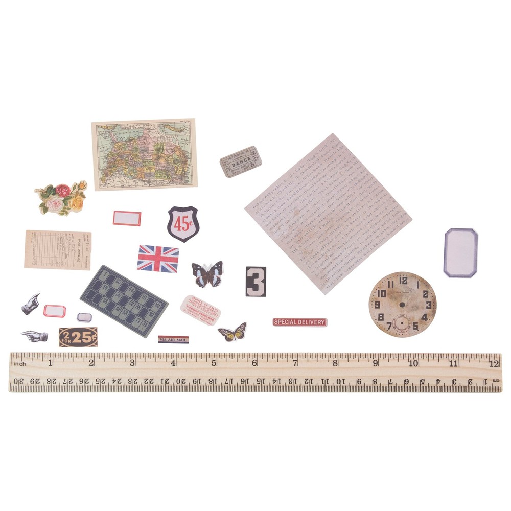 Ephemera Pack - Snippets by Tim Holtz Idea-ology, Various Sizes, Multicolor