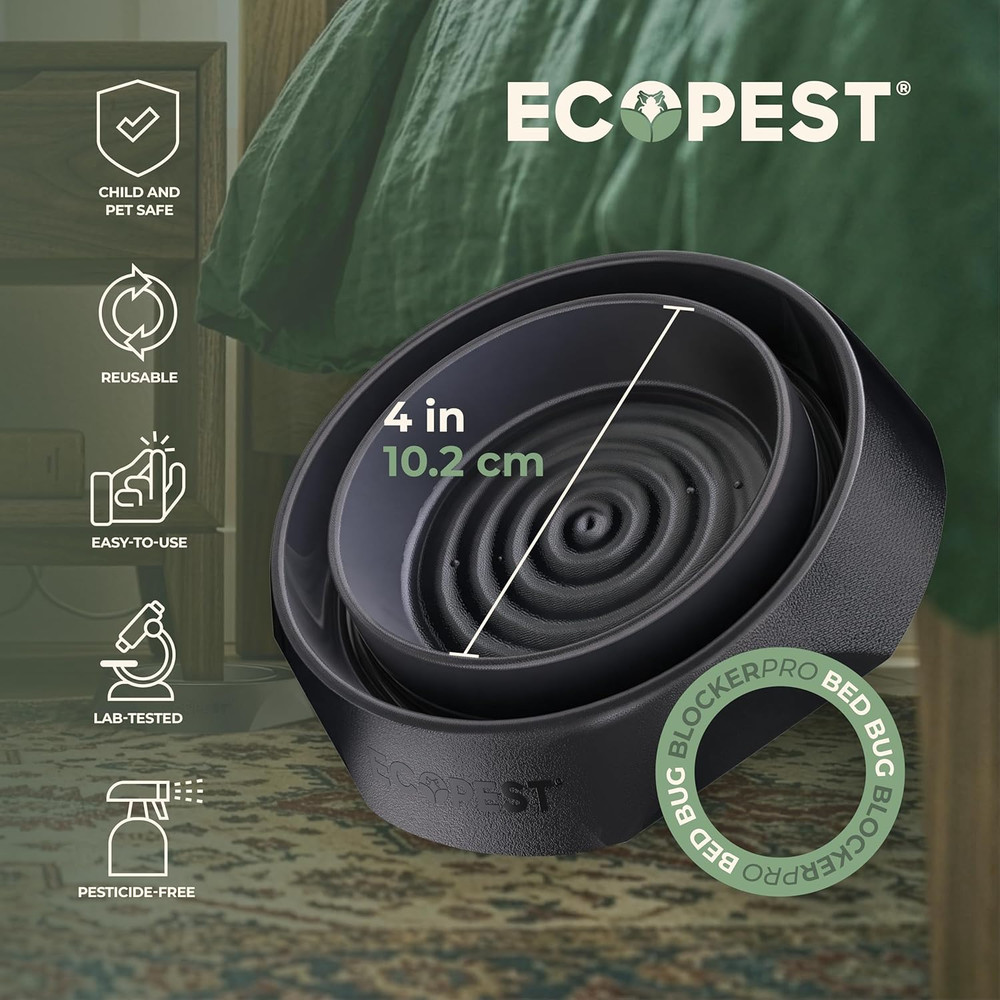 Bed Bug Interceptors – 4 Pack | Bed Bug Blocker (Pro) Interceptor Traps | Insect