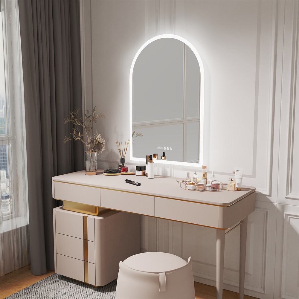 Arched LED Bathroom Mirror for Wall Backlight Antifog Vanity Mirror Waterproof
