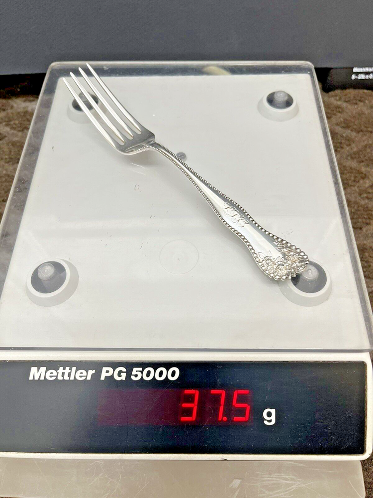 One Gorham Sterling Silver 7" Fork 37.5 Gr. Lancaster W/Mono ML