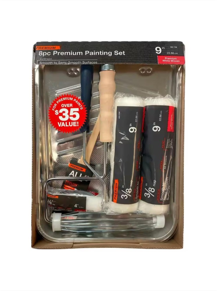 8-Piece Paint Tray Set