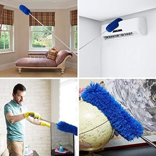 Duster with Extension Pole, Washable Cleaning Duster Kit