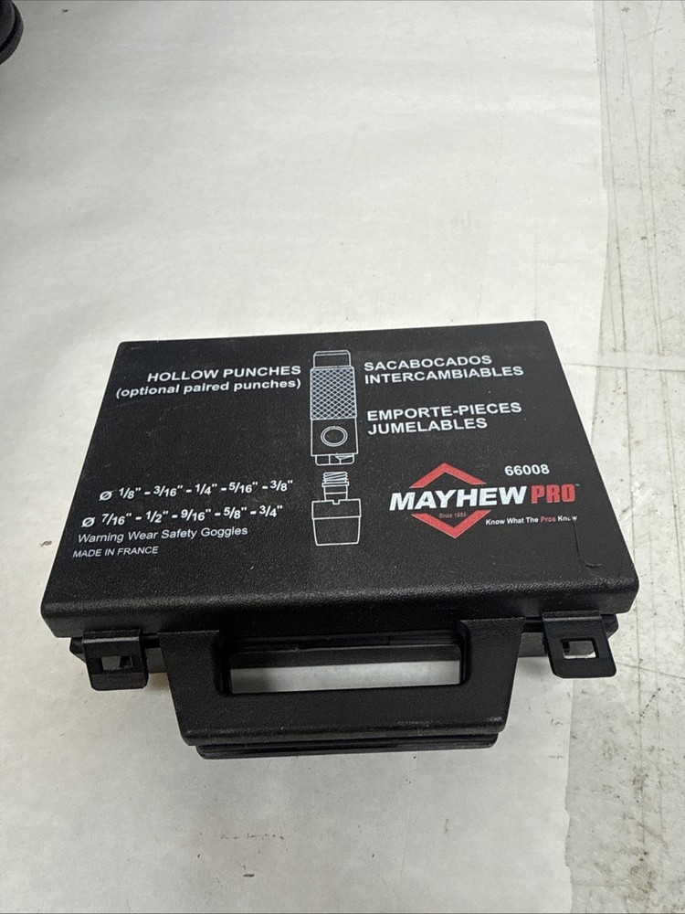 MAYHEW PRO 66008 Hollow Punch Set,Not Tether Capable 24D580