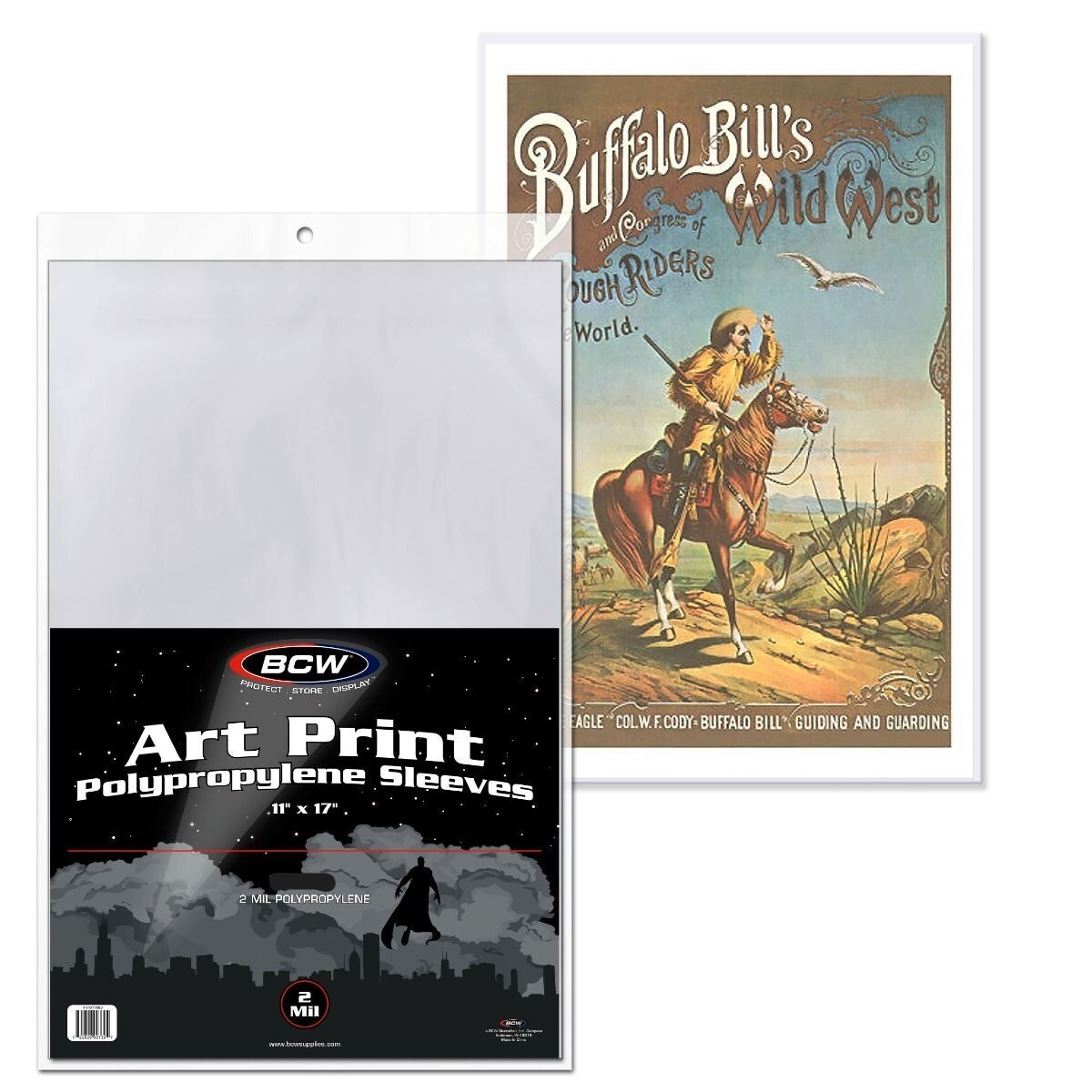 New (100 ct) BCW Art Print 11 x 17 Sleeve & Backing Boards- Combo Pack
