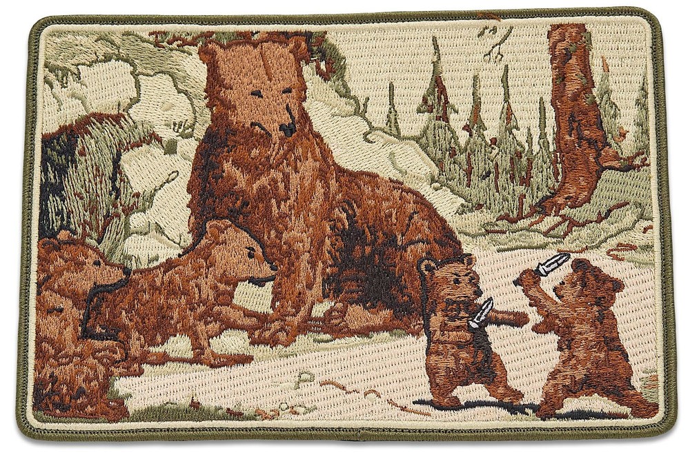 Prometheus Design Werx PDW Bear Cubs Knife Fight Morale Patch - Large - 7" x 5"