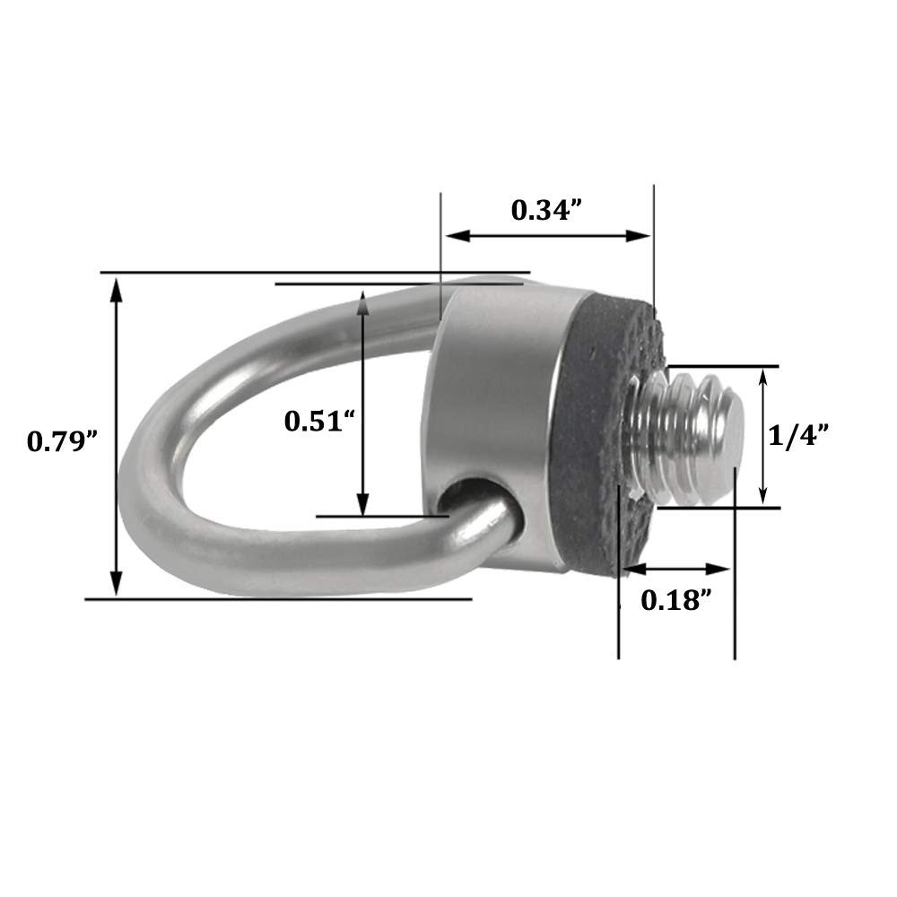 Durable Stainless Steel Camera Fixing Screw - 1/4"-20 for Quick Attachments
