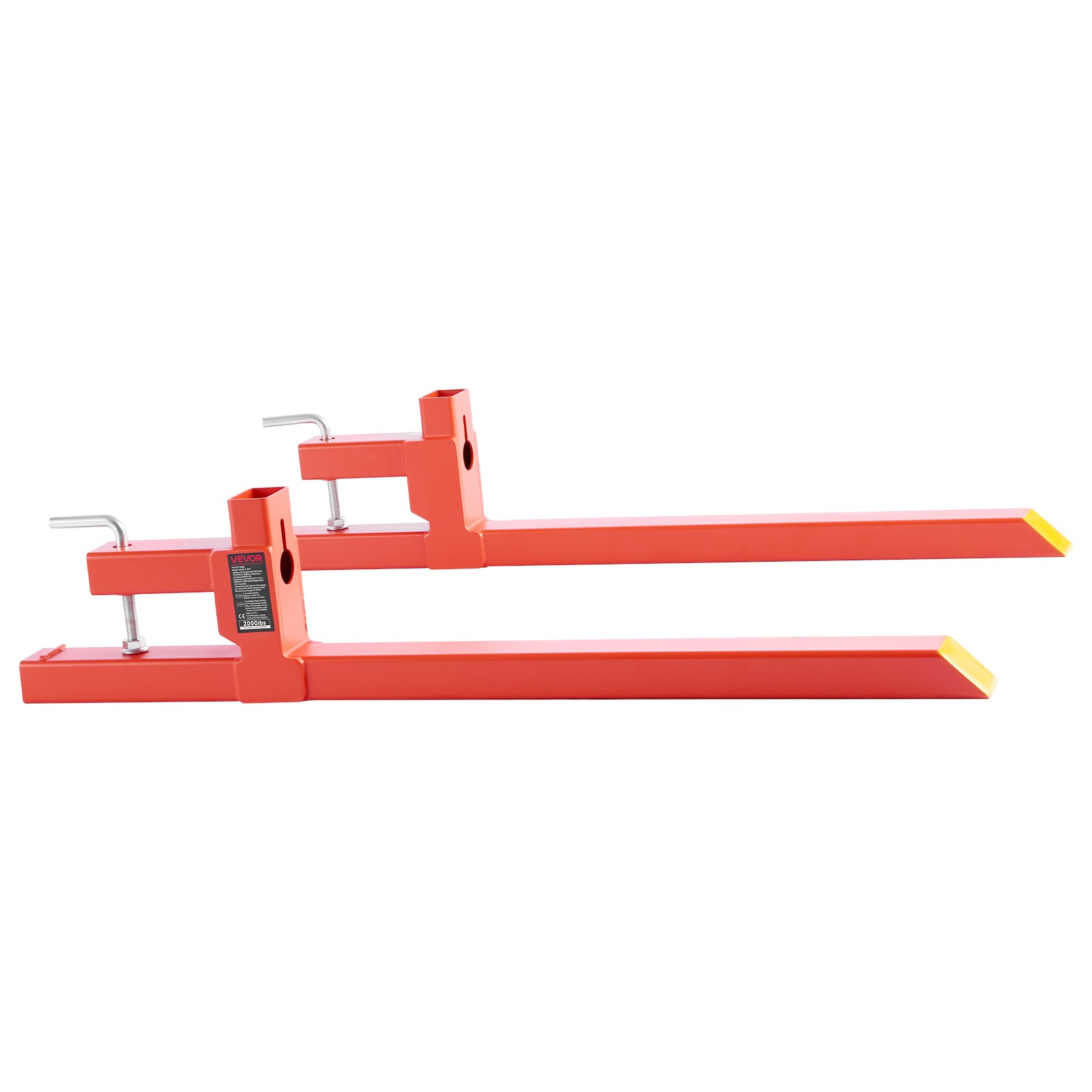VEVOR 2000 lbs Clamp on Pallet Forks 43-Inch Quick Attach Tractor Forks