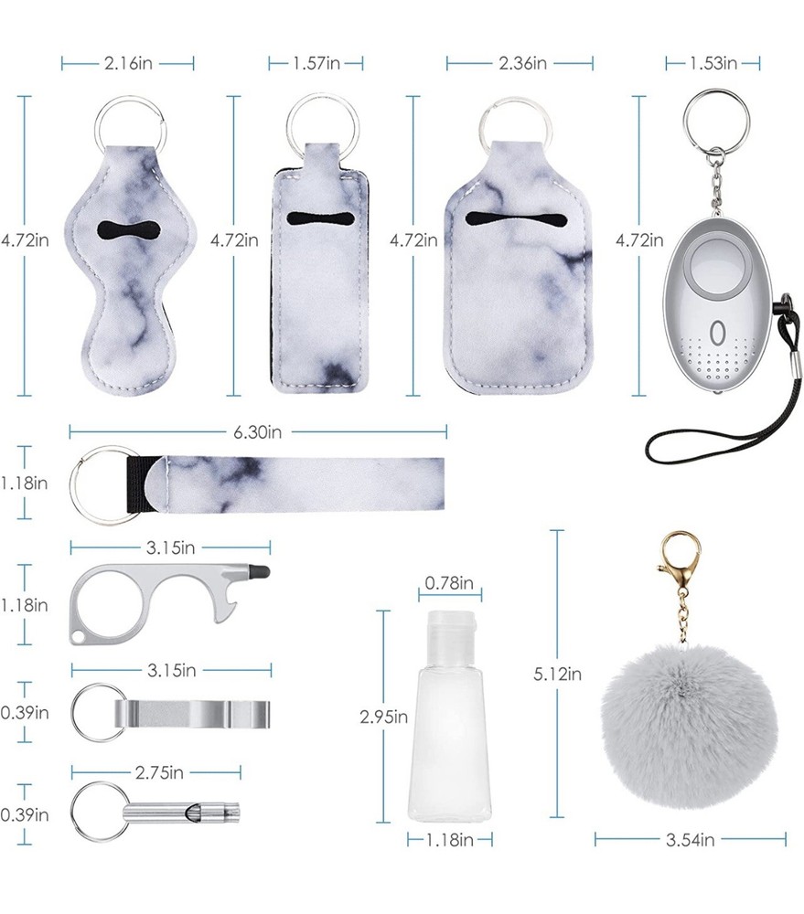 keychain self defense marble