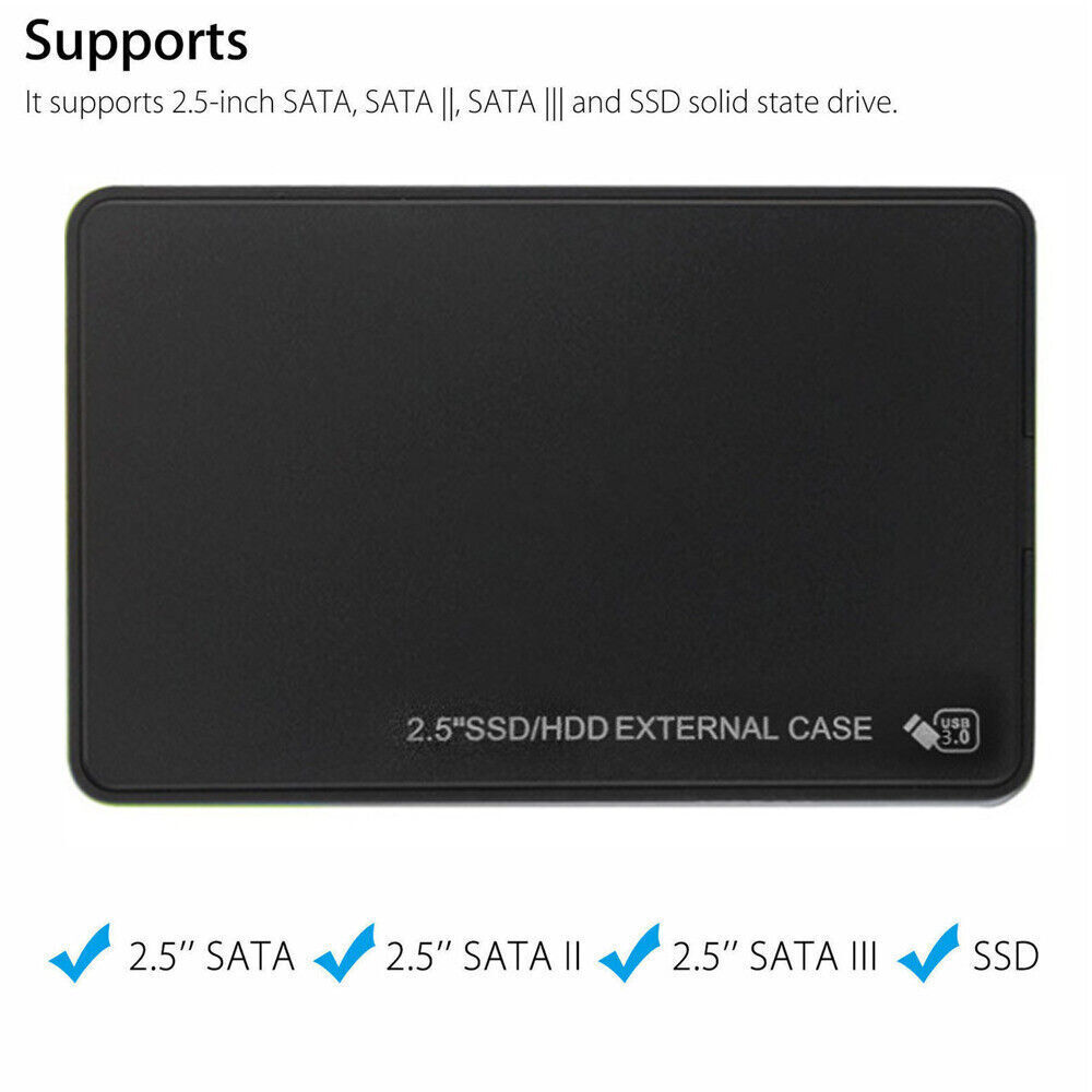 USB 3.0 2TB SATA SSD External Hard Drive Portable Desktop Mobile Hard Disk Case