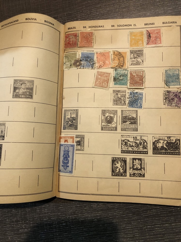 1953 Antique Stamps of the World Booklet Cool Stamps Inside England Germany+more