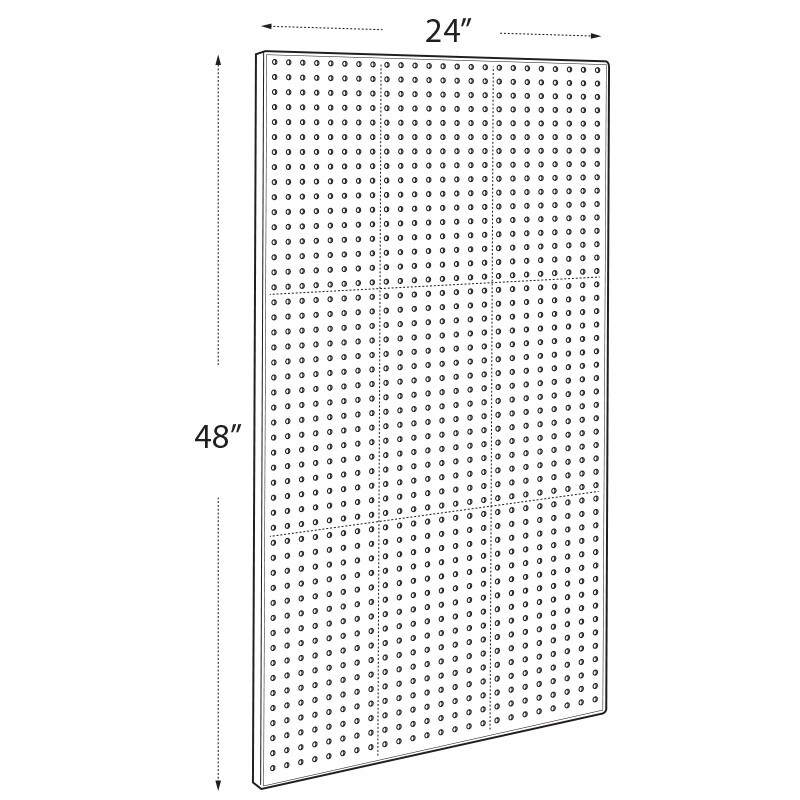 Azar Displays Pegboard Wall Panel Storage Solution, Size: 24"x 48" (CLEAR...