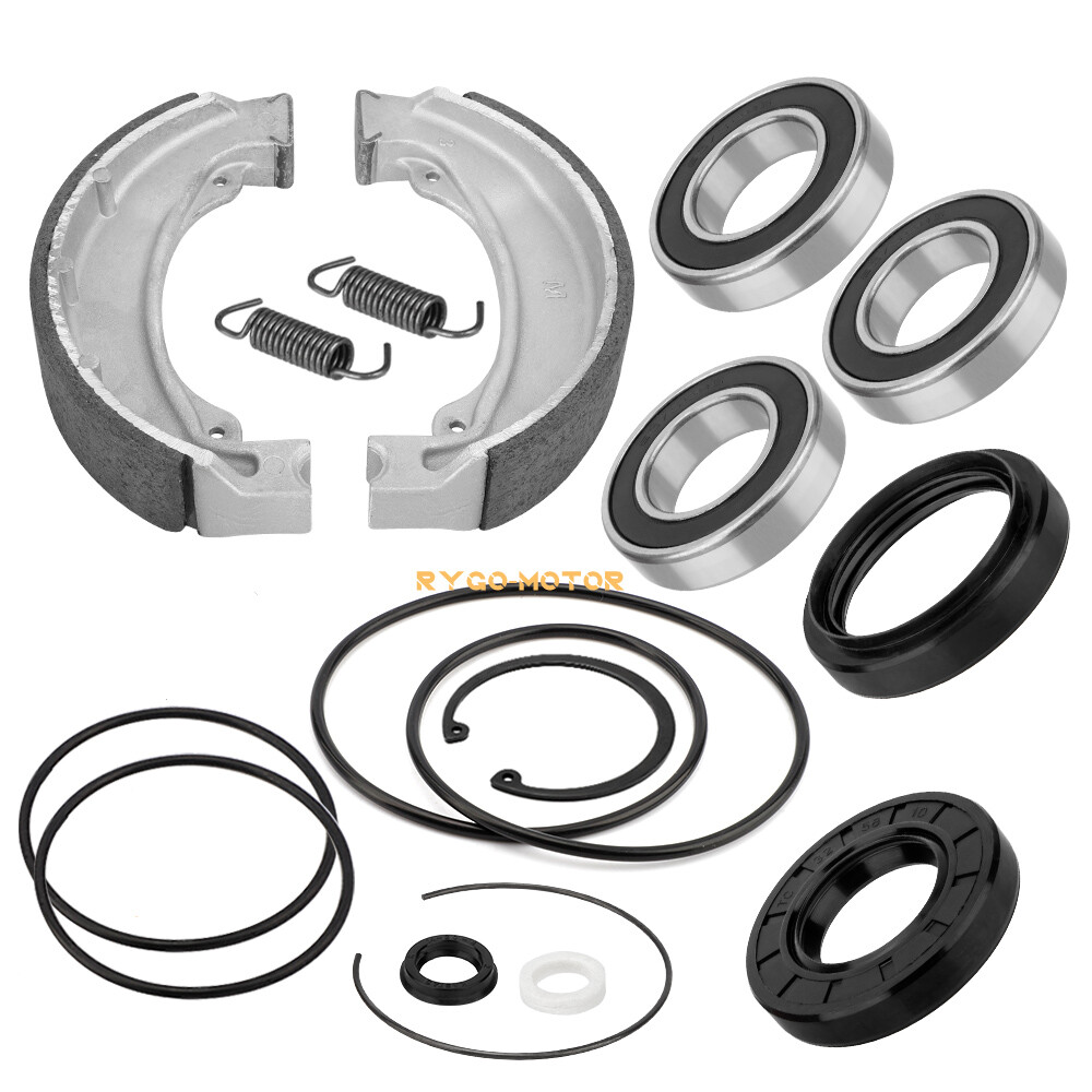 Rear Axle & Brake Bearing Seals & Shoes Kit for Honda Recon 250 TRX250 1997-2024