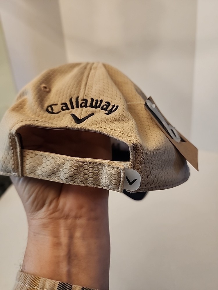 NEW! Callaway Perfomance Pro Beige Adjustable Golf Hat/Cap Soft Has Tags. 🧢