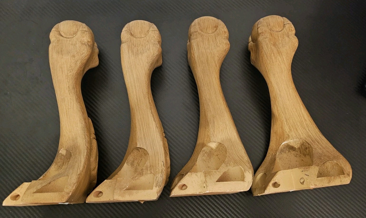 4" x 4" x 10" Vintage Traditional Ball & Claw Furniture Legs Set Of 4