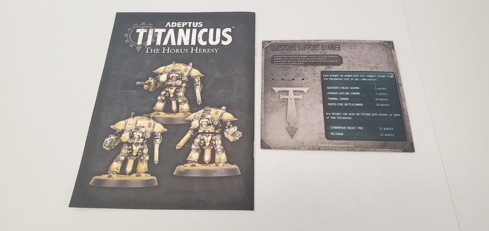Adeptus Titanicus Questoris Support Banner Command Terminals & Knights Booklet