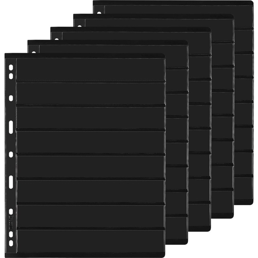 Standard Stamp Collecting Pages, 5 Sheets with 10 Pages and 9 Hole Compatibility