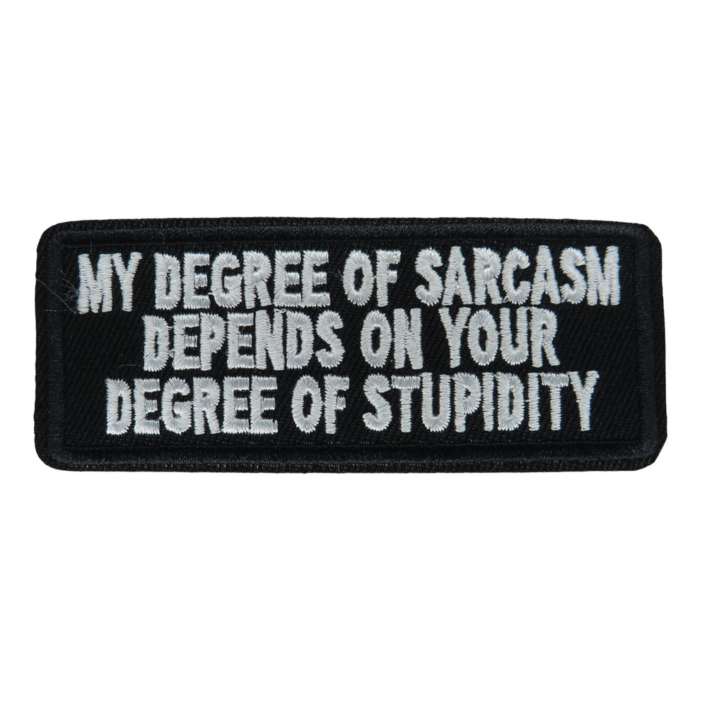 Humor saying patch iron on patch biker punk patch iron on