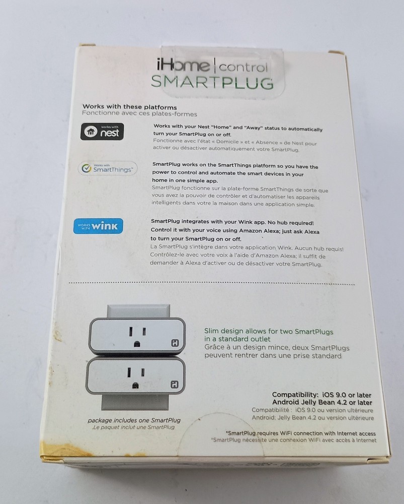 iHome iSP6WC Wifi Smartplug Home for iOS or Android