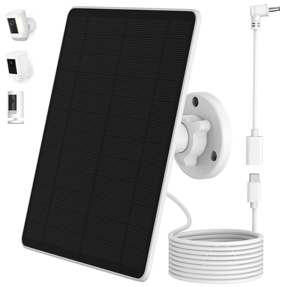 Solar Panel for Ring Camera, Charger Compatible with White