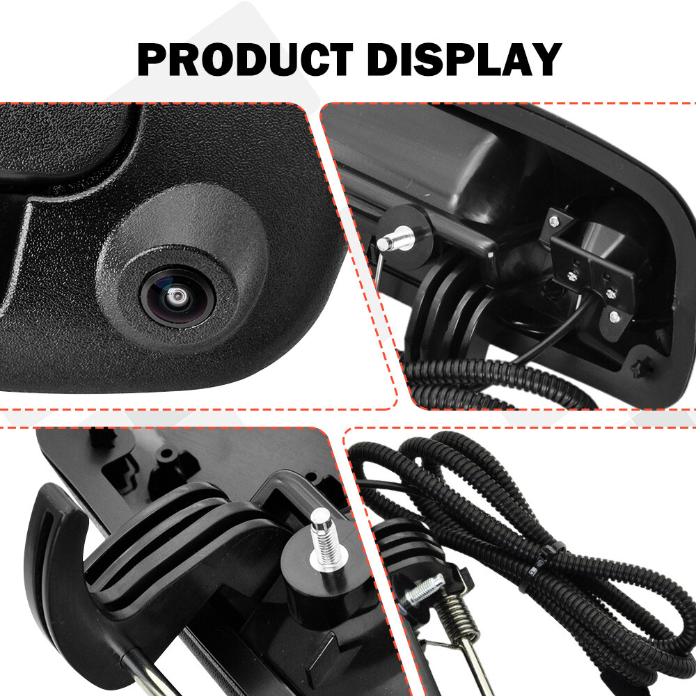 For Dodge Ram 2002-2008 Tailgate Handle Rear Backup Camera Parking Kit with Wire