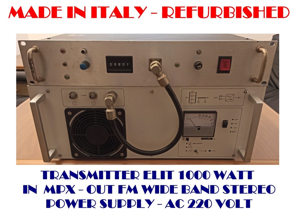 Broadcast Professional Transmitter FM 1000 watt - 88-108 Mhz