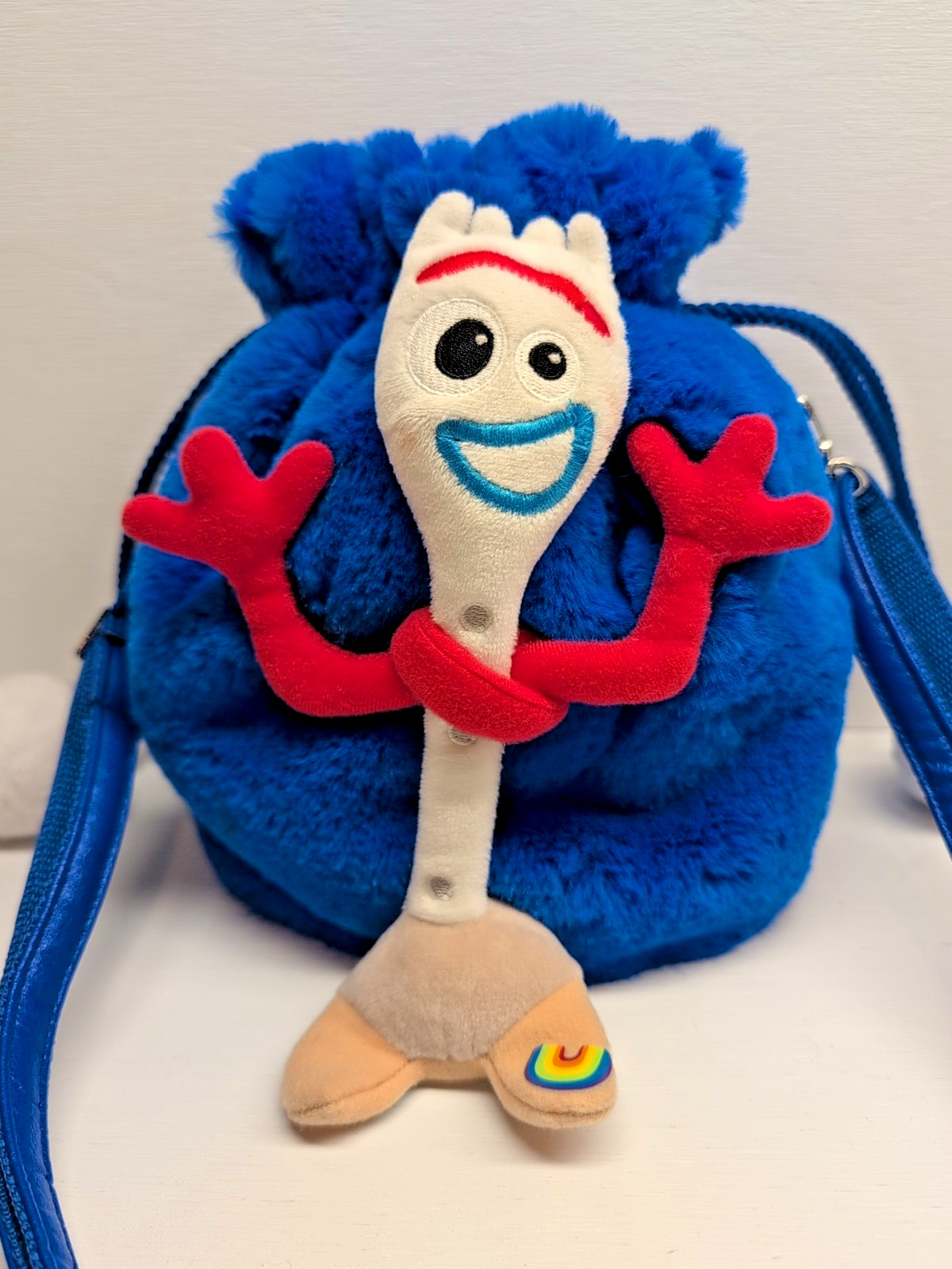 DISNEY PARKS PIXAR TOY STORY 4 - 8" FORKY PLUSH CROSSBODY BAG CINCH SACK PURSE