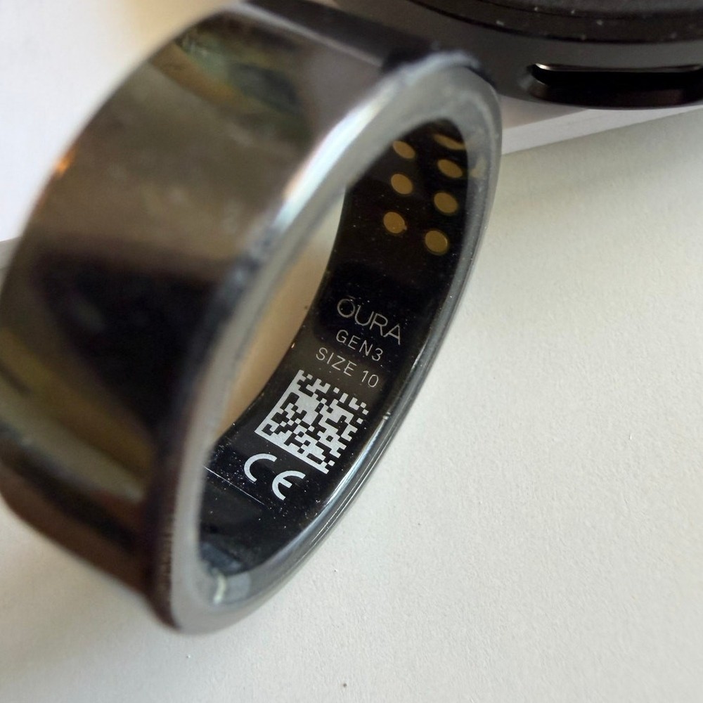 Oura Ring Generation 3 Activity Tracker Heritage Style Black Size 10