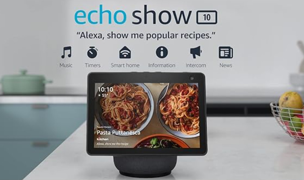 (NEW) Amazon Echo Show 10 (3rd Gen), HD smart Display Charcoal