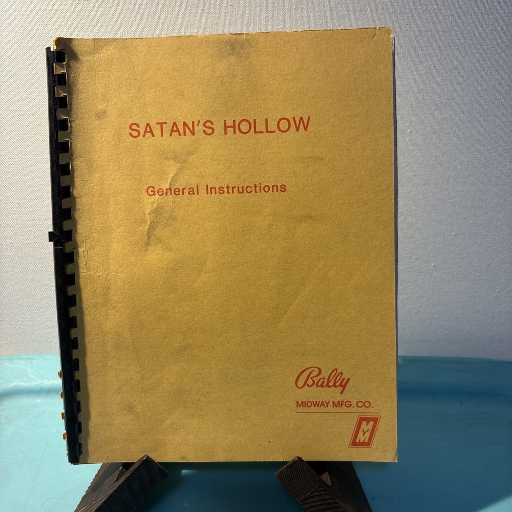 BALLY MIDWAY SATAN'S HOLLOW Arcade MANUAL