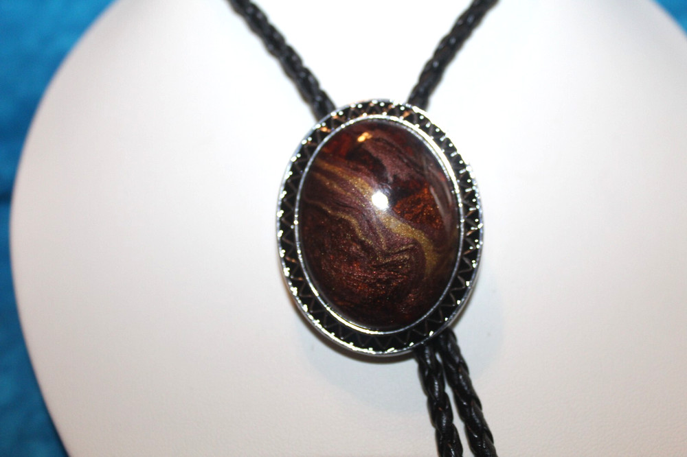 Brownish Silver Bolo Tie