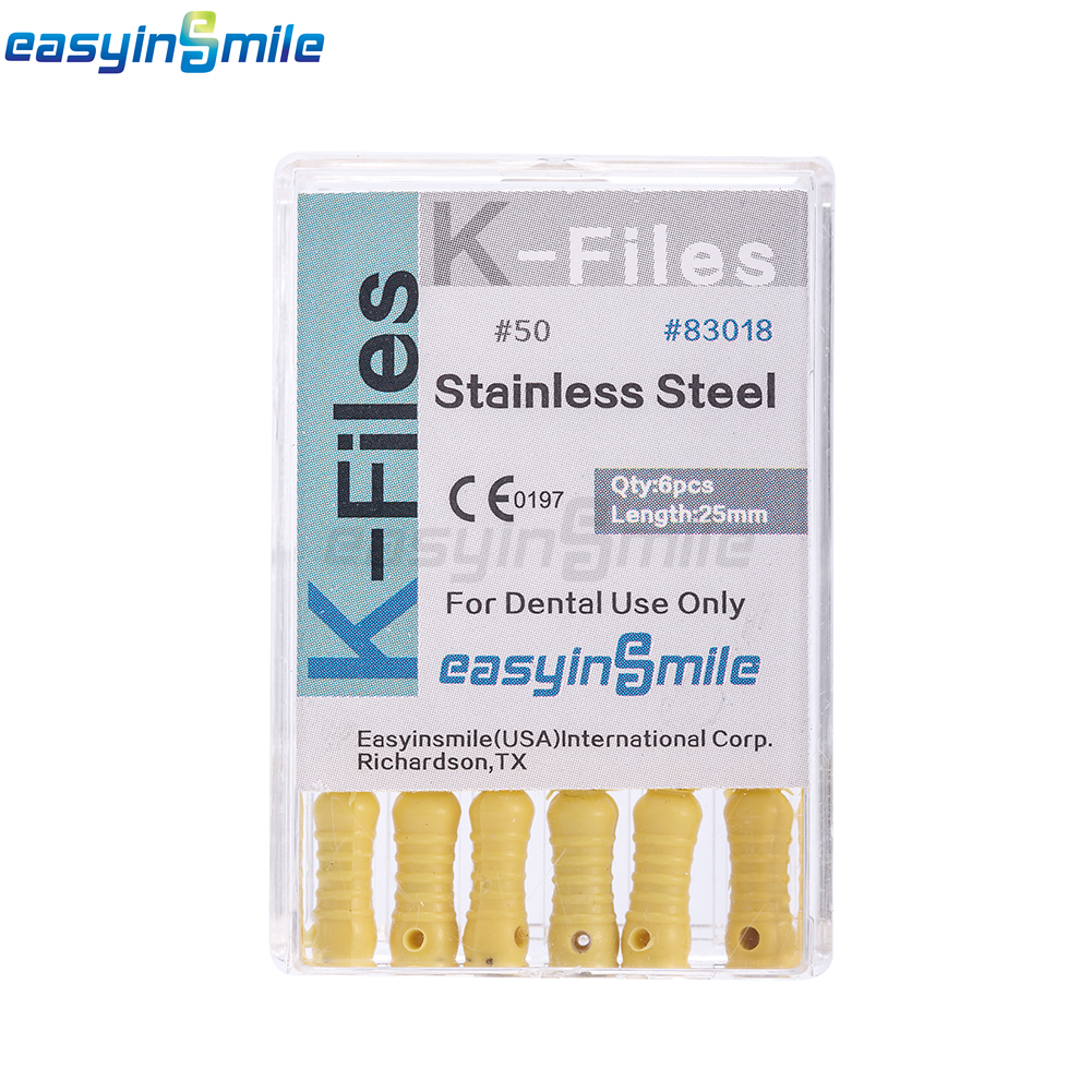 Endodontic Hand files Endo Root canal K files Dental Stainless Steel#6/8/10 25MM