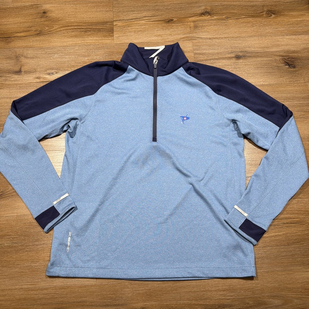 Zero Restriction Z425 1/4 Zip Pullover Size MEDIUM Peconic Blue Golf Ocean Reef
