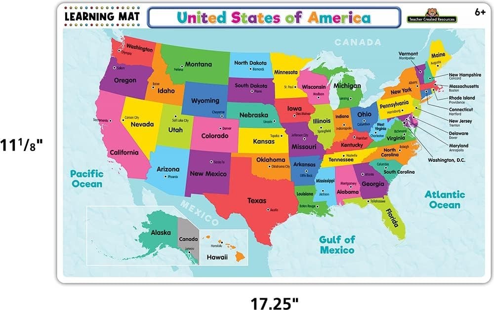 of America Map Learning Mat