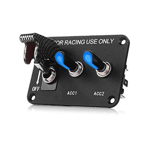 Car Switch Panel Toggle Switch Panel 12v 20a Ignition Switch On blue led light