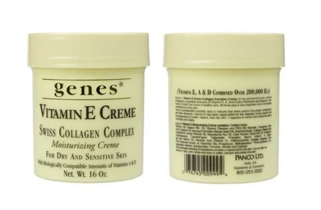 Genes Vitamin E Creme 16-OZ Collagen Complex Moisturizing Creme for Dry and Sens