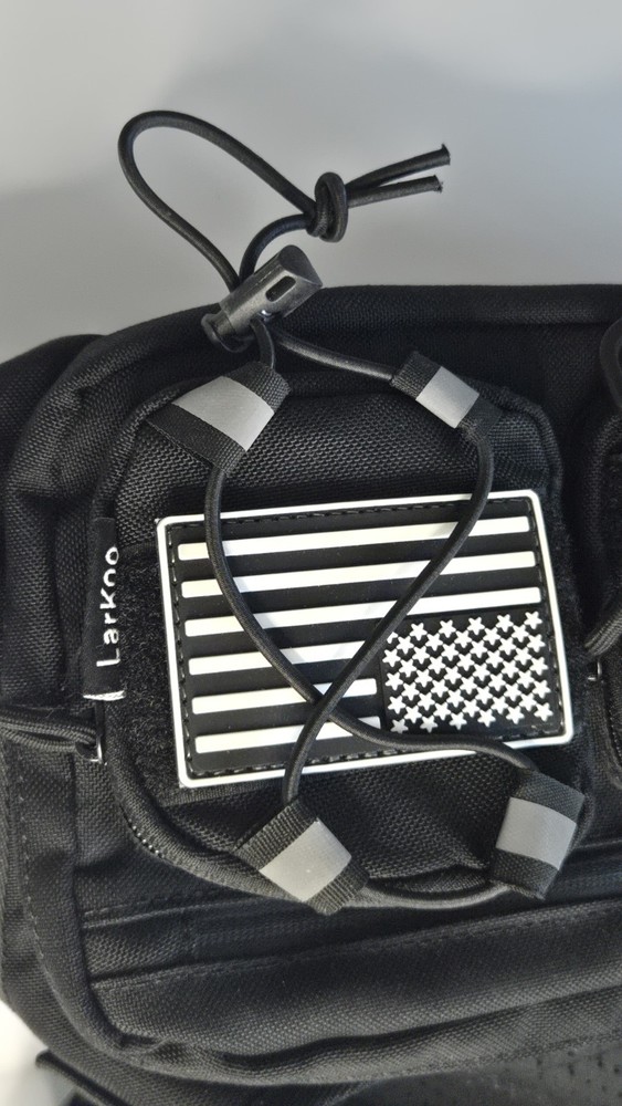 Black Tactical Chest Rig Nylon Mesh Adjustable Multiple Pockets-LarkO (COD086)