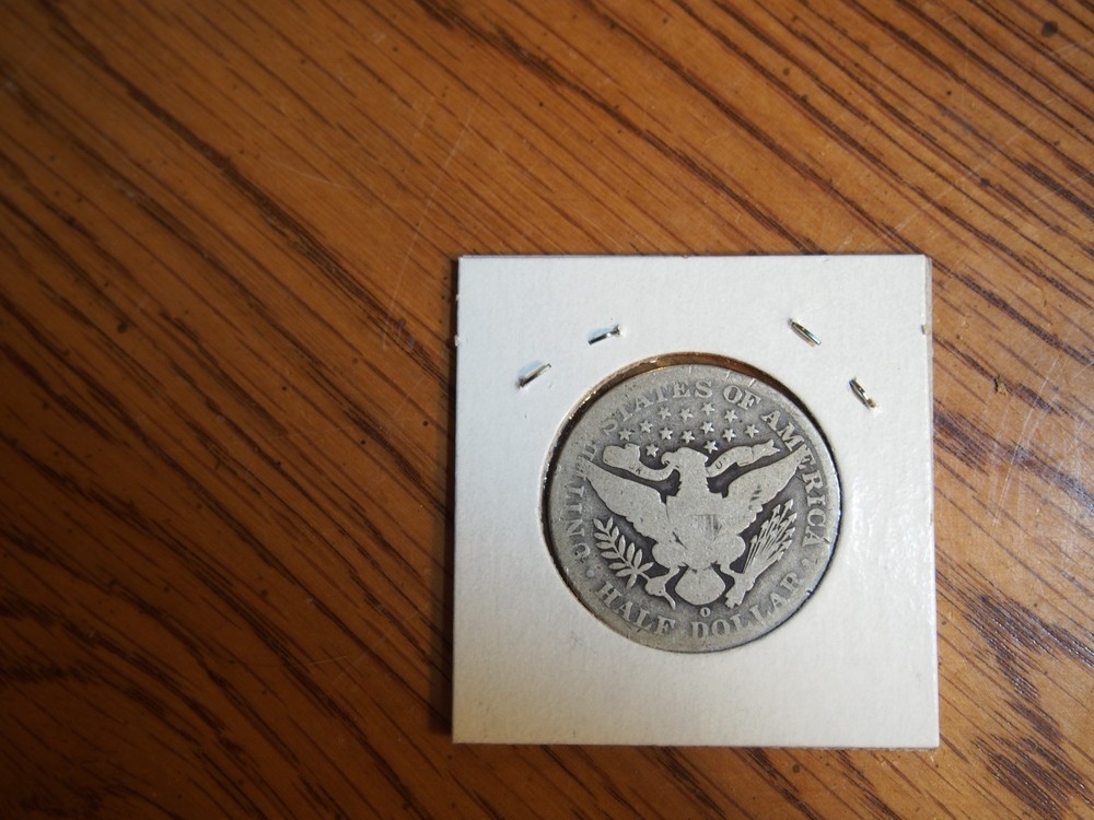 `1902 O Barber Half, good + condition, 90 % silver