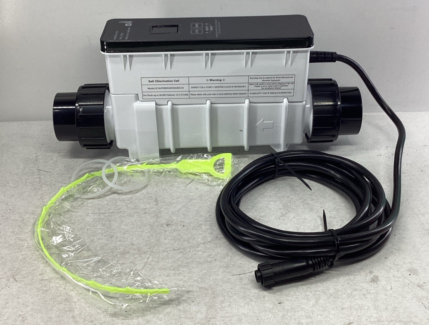 Salt Water Pool Chlorinator System Inline Salt Chlorine Generator w/ Flow Switch