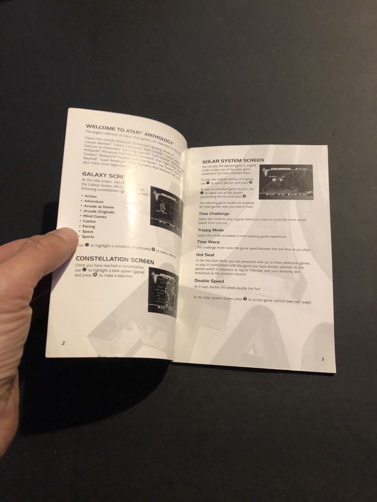 atari anthology xbox Manual Only