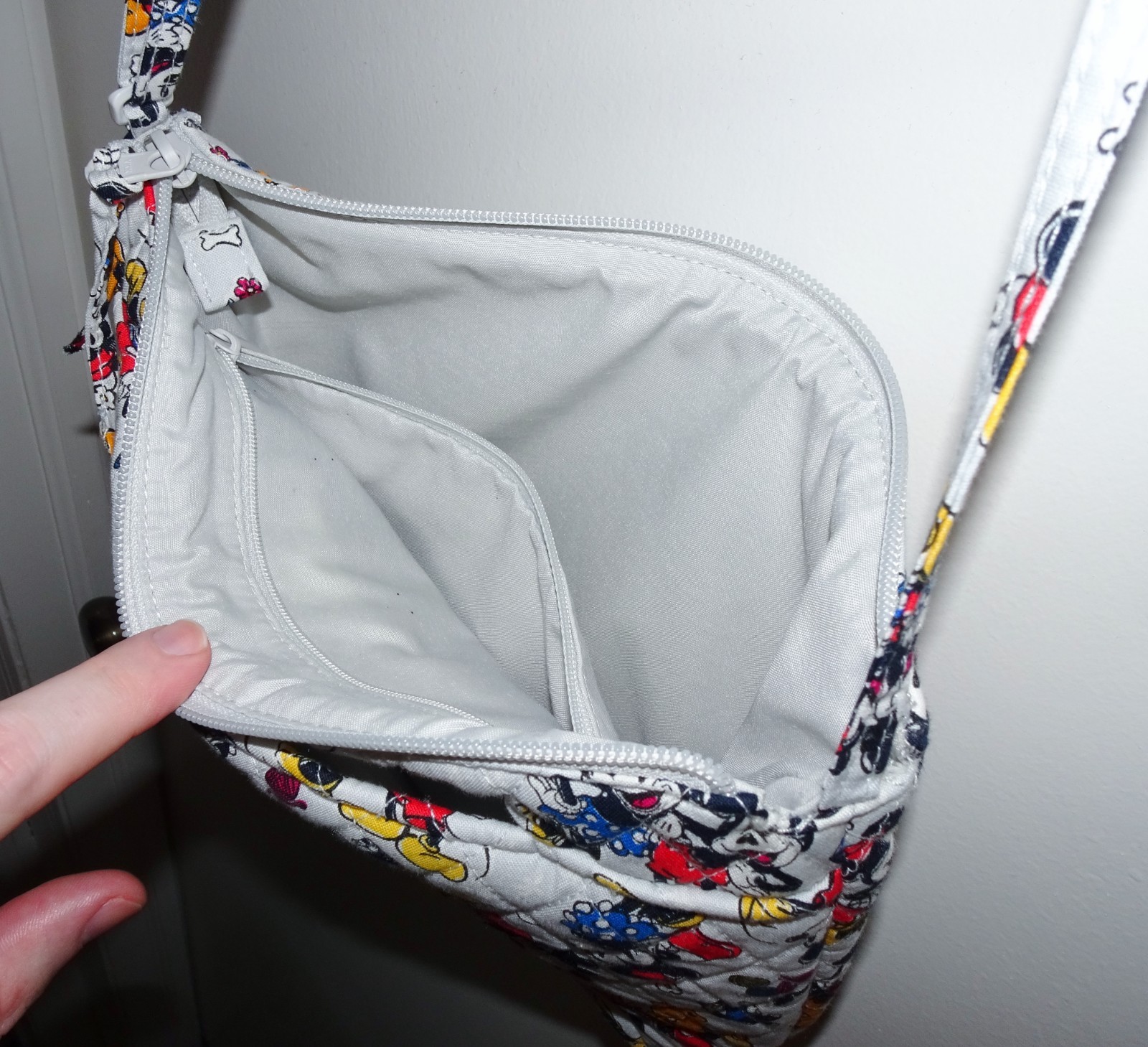 Vera Bradley Disney Large Hipster Crossbody Bag Mickey Mouse Family Fun