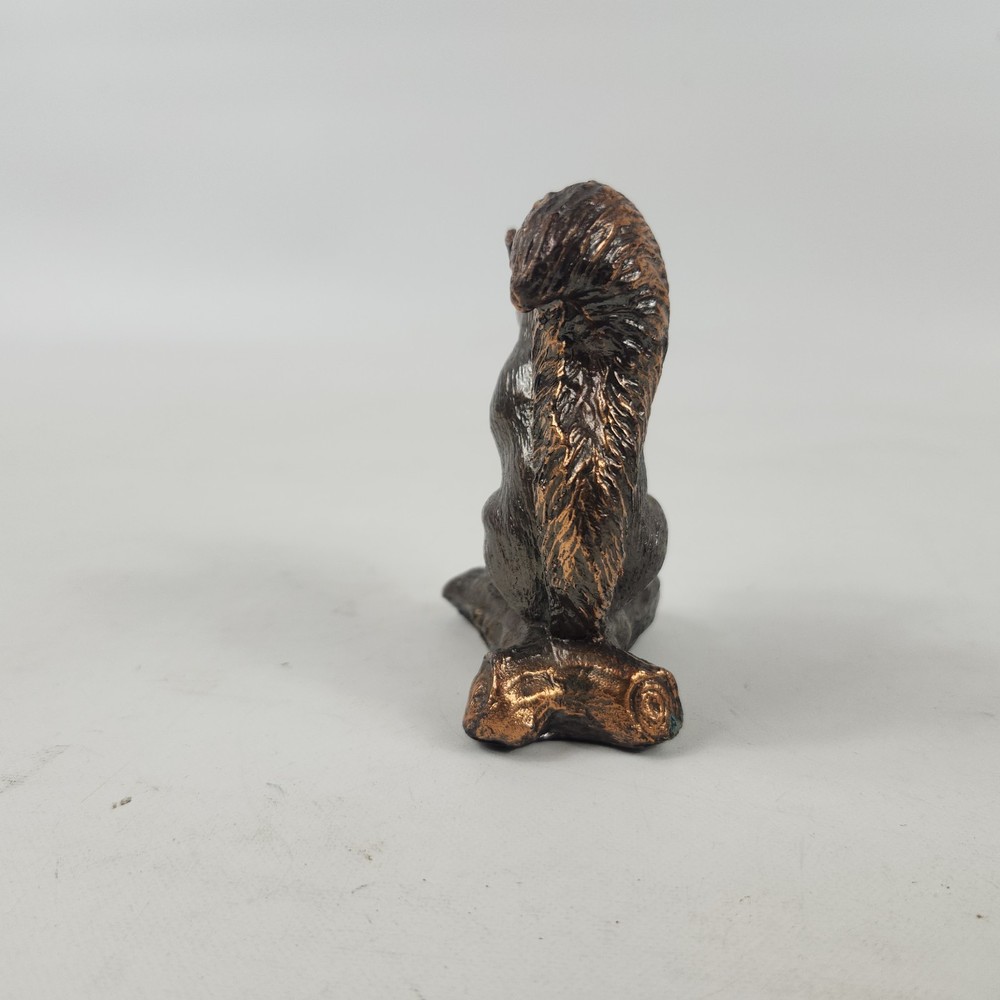 H. Van Wolfe Bronze Squirrel Sculpture