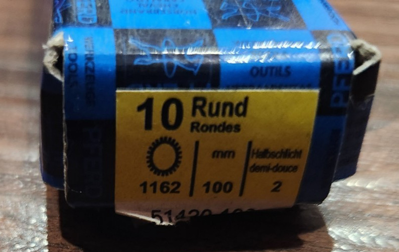 PFERD 11062 Round File 4" Second Cut, 10/BOX