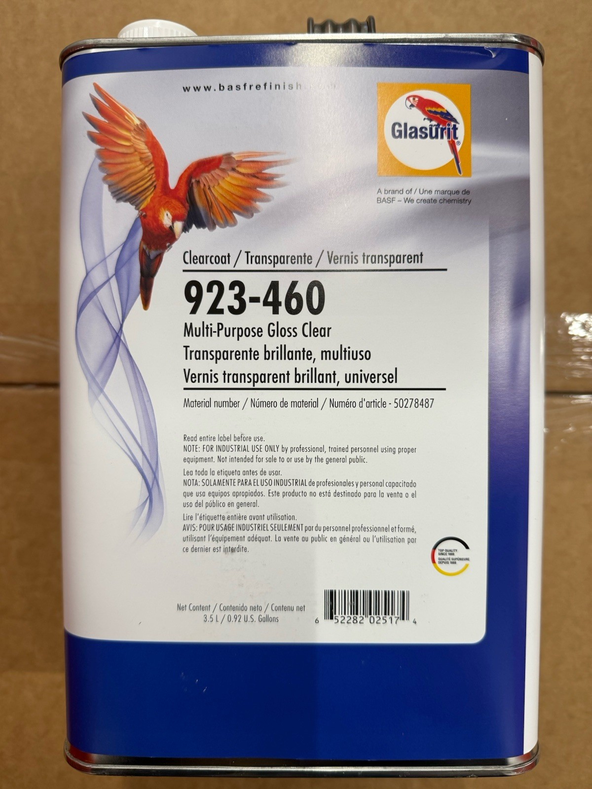 RM BASF Glasurit 923-460 Multi Purpose Gloss Clear 3.5L