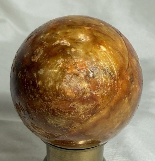 Alabaster Brown Orange Marble Stone Egg
