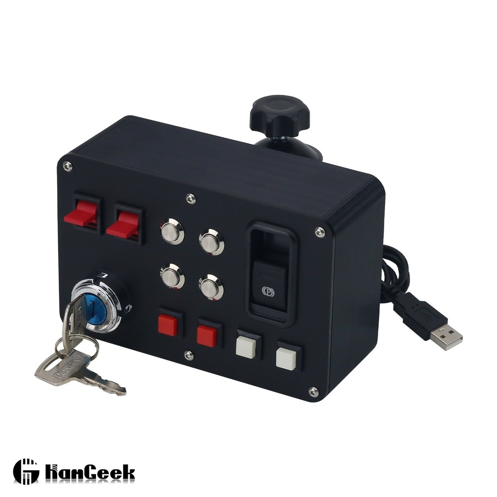 Racing Game Simulation Central Control Box w/ PETG Shell Support USB Plug & Play