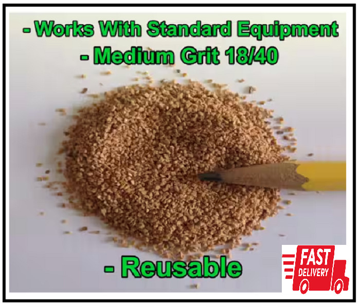 Walnut Shell Sandblasting Medium Grit (25 Lb. per Box)
