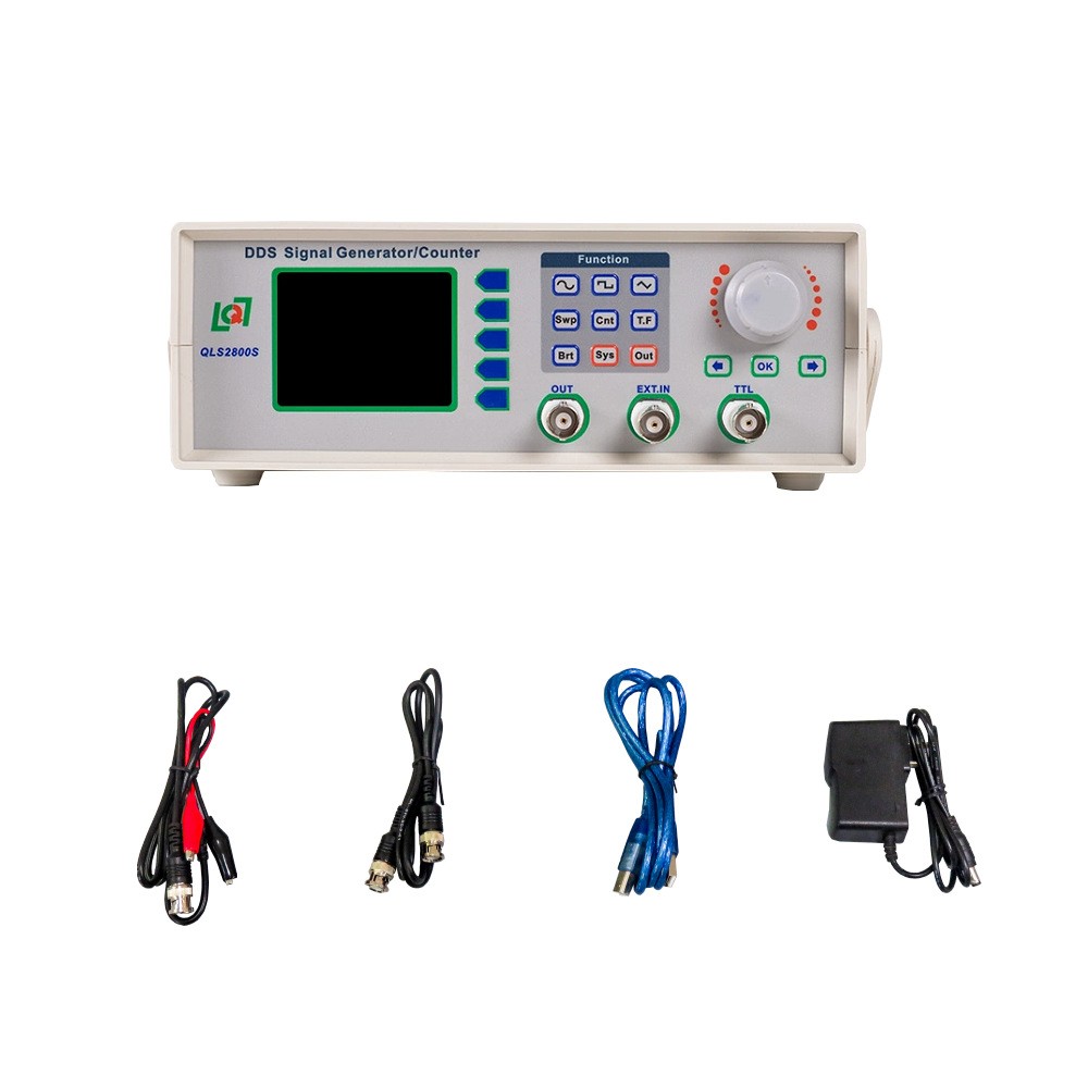 QLS2805S-5M DDS Function Signal Generator Signal Source/Frequency Meter LCD